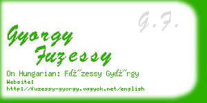 gyorgy fuzessy business card